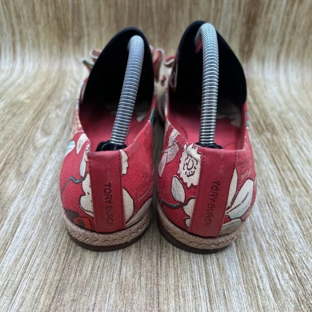 Tory Burch Tasmin Espadrille Women's Size 10 B Floral Flats Made‎ In Spain Shoes